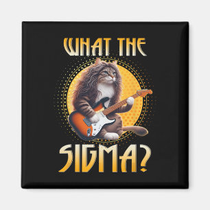 Cat Sigma Shirt Funny Sigma Brainrot Meme Rizz Sig Magneet