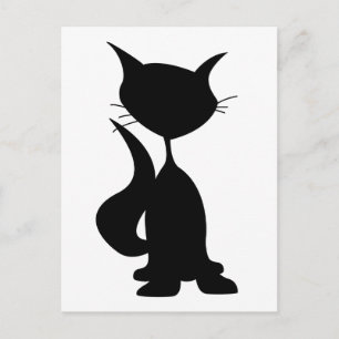 Cat Silhouette Briefkaart