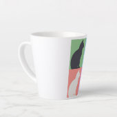 Cat silhouette colorful latte mok (Linkerhoek)