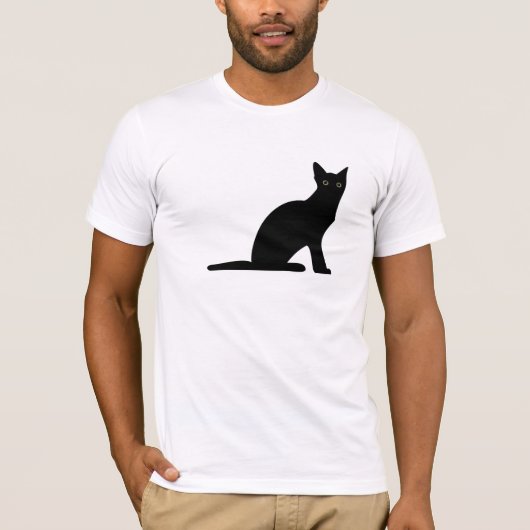 Cat Silhouette Mannen T-Shirt (Voorkant)