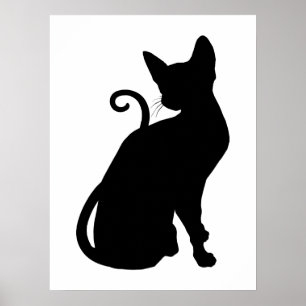 Cat Silhouette Poster