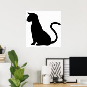 Cat Silhouette Poster (Thuiskantoor)