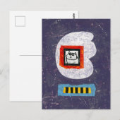 Cat Sits For Ybook Photo Carte Postale (Devant / Derrière)