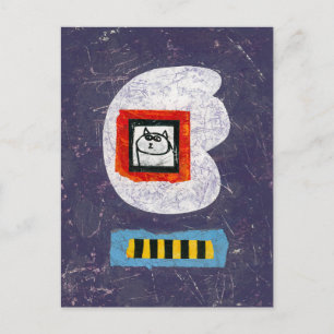 Cat Sits For Ybook Photo Carte Postale