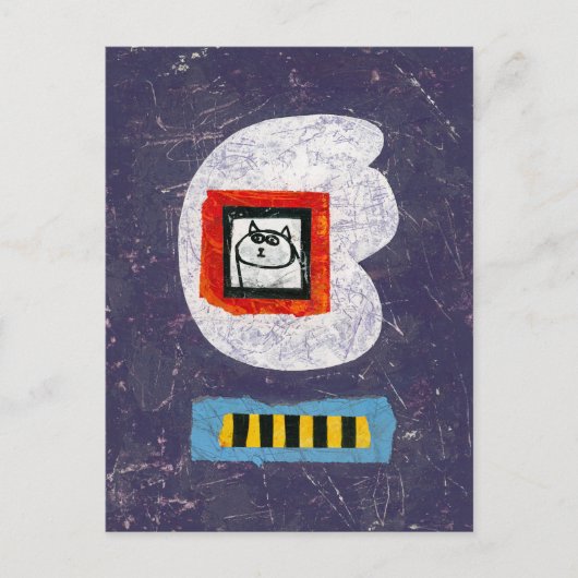 Cat Sits For Ybook Photo Carte Postale (Devant)