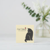 Cat Sitter Vierkante Visitekaartje (Staand voorkant)