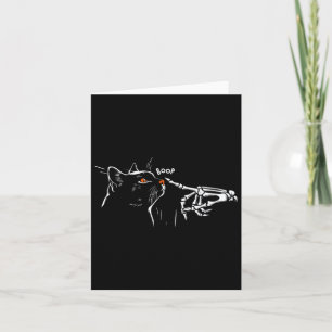 Cat Skeleton Hand Boop Halloween Pet Vrouwen Meisj Kaart