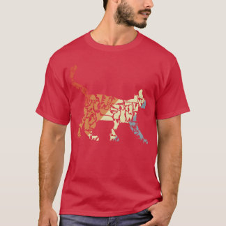 Cat Sketch retro T-shirt