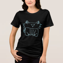 Cat Sketch Tri-Blend Shirt
