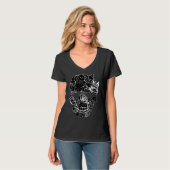 Cat Skull   Kitty Skeleton Halloween Costume Skull T-shirt (Voorkant volledig)
