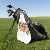 Cat Slaping Golfhanddoek (Groen)