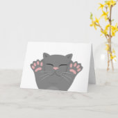 Cat Slaping Kaart (Gele Bloem)