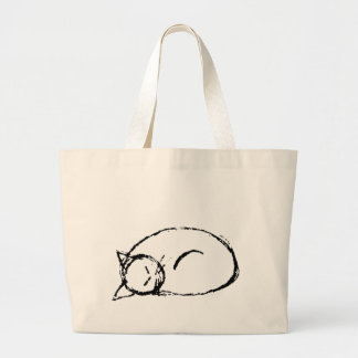 cat sleeping grote tote bag