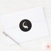Cat sleeping on moon ronde sticker (Envelop)