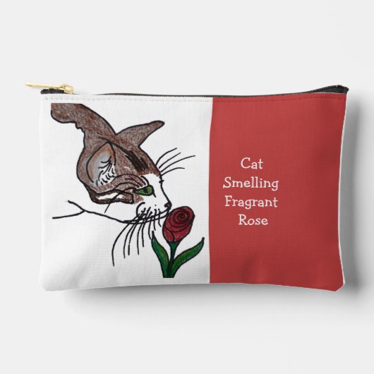 Cat Smelling Fragrant Rose Etui (Voorkant)