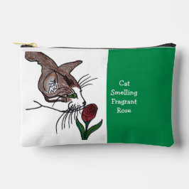 Cat Smelling Fragrant Rose  Etui