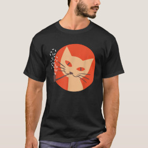 Cat Smoking Pipe Retro  luciferdoosontwerp T S T-shirt