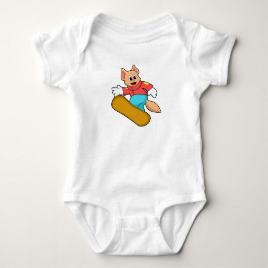 Cat Snowboard Sports Romper (Voorkant)