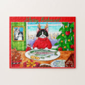 Cat, souris Noël puzzle puzzle (Horizontal)