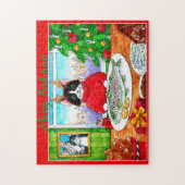Cat, souris Noël puzzle puzzle (Vertical)