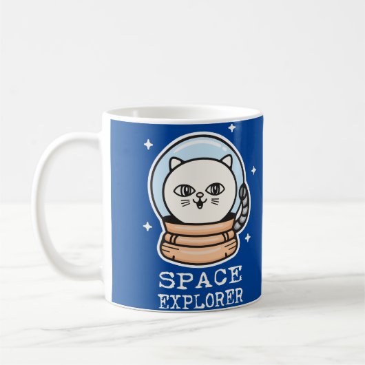 Cat Space Explorer Koffiemok (Links)