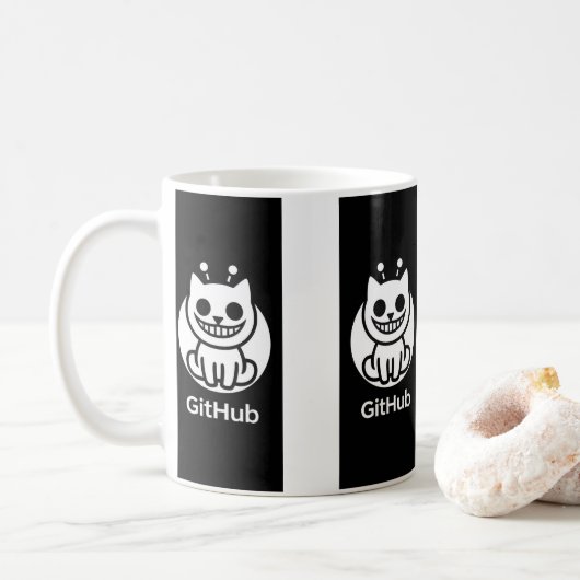 Cat spaciale mug koffiemok (Met donut)