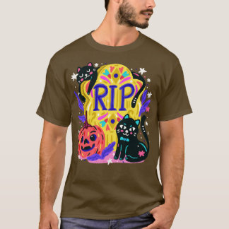 Cat Spooky Rip Halloween T-shirt