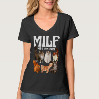 Cat Squad Rescue Cat MILF Man Ik hou van Felines C T-shirt