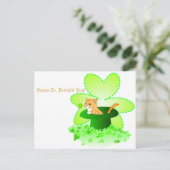 Cat St. Patrick's Day Postcard Briefkaart (Staand voorkant)