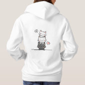 Cat Stack Hoodie - "Gestapelde Kittens" (Achterkant)
