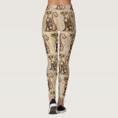 Cat Steampunk Retro Style Machine Leggings (Achterkant)