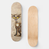 Cat Steampunk  Retro Style Machine Skateboard (Voorkant)