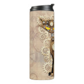 Cat Steampunk Retro Style Machine Thermosbeker (Gedraaid links)
