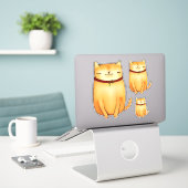 Cat Sticker (Laptop op bureau)