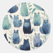 Cat Sticker Set Spint-effect voor geschenken & amb (Voorkant)