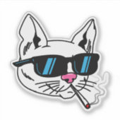 Cat Sticker-zonnebril Sticker (Voorkant)