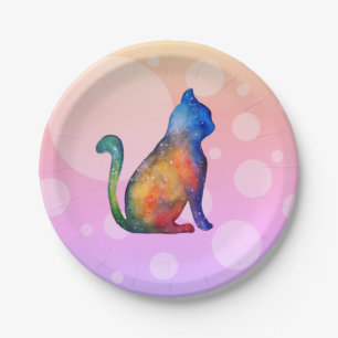Cat Stippen Custom Paper Borden 7 in Papieren Bordje