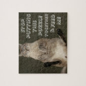 Cat "Stop Puttin Puzzle Together & Feed Me" Puzzle (Vertical)