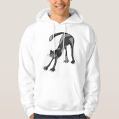 Cat Stretching Mannen Hoodie (Voorkant)