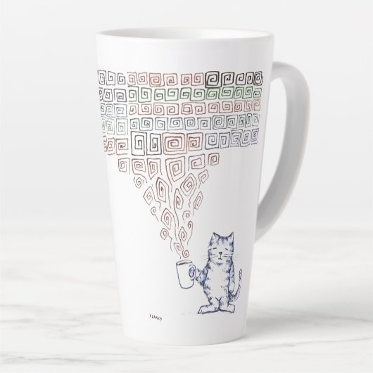 Cat Strong Coffee Latte Mok (Rechterhoek)