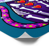 Cat Sugar Skull Cute Cat For Cat Lover Cat-m  Poster (Hoek)