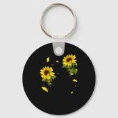 Cat Sunflower Christmas Tree Sun Flower Cat Lover Sleutelhanger (Voorkant)
