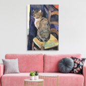 Cat, Suzanne Valadon Canvas Afdruk (Insitu (Woonkamer))