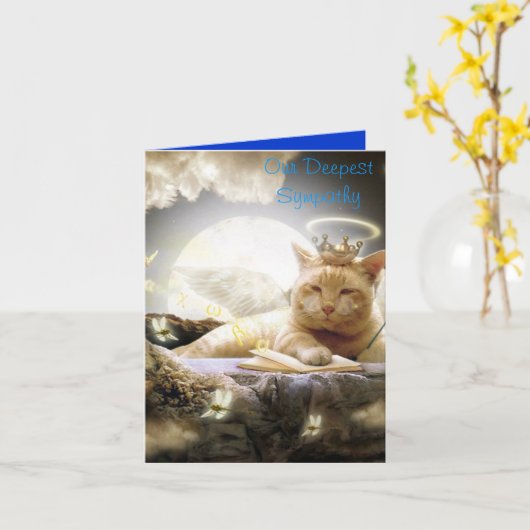 Cat Sympathcard Kaart (Gele Bloem)
