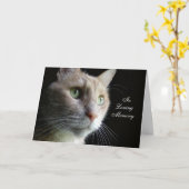 Cat Sympathcard Kaart (Gele Bloem)