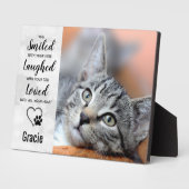 Cat Sympathy Keepslag Pet Memorial Fotoplaat (Zijkant)