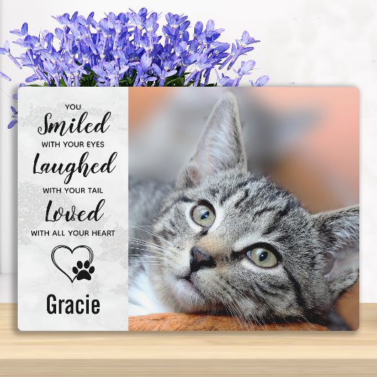 Cat Sympathy Keepslag Pet Memorial Fotoplaat