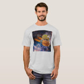 Cat Taco Riding Sandwich Rocket T-shirt (Voorkant volledig)