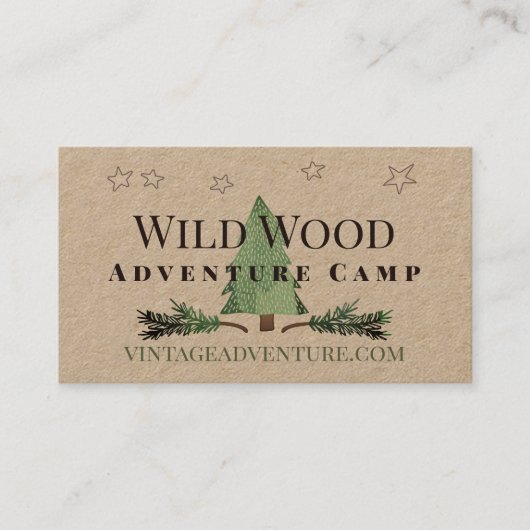 Cat Tail Pinecones Pine Tree Theme Visitekaartje (Voorkant)