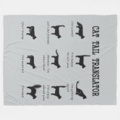 CAT-TAILTRANSLATOR FLEECE DEKEN (Voorkant (Horizontaal))